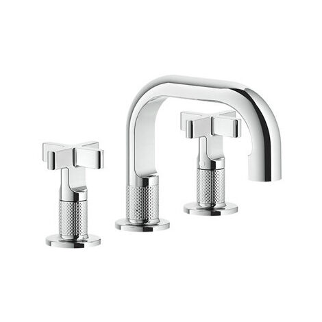 Gessi Inciso+ Mélangeur lavabo 3 trous, bec H=59 mm x saillie 140