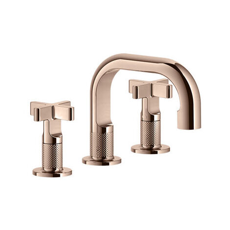 Gessi Inciso+ Mélangeur lavabo 3 trous, bec H=59 mm x saillie 140
