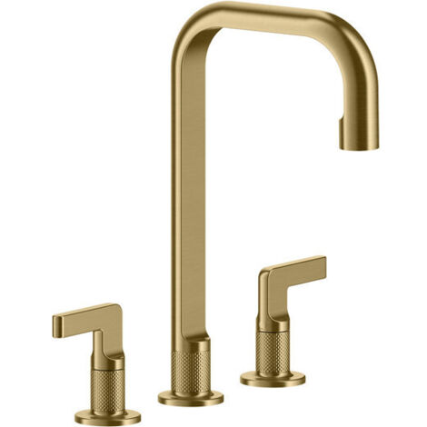 Gessi Inciso- Mezclador de lavabo de 3 agujeros con caño H=212 mm