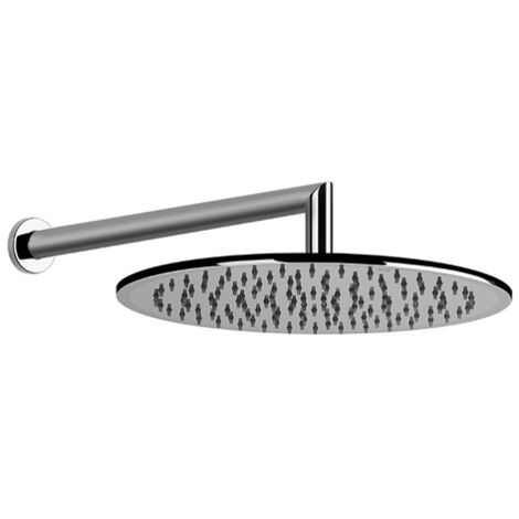 Gessi Kopfbrause Emporio rund Durchmesser 300 Wandarmatur 348 mm finox