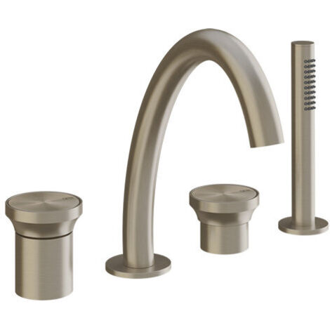 Gessi Origini 4-Loch-Wannenarmatur, mit Auslauf, Umsteller,