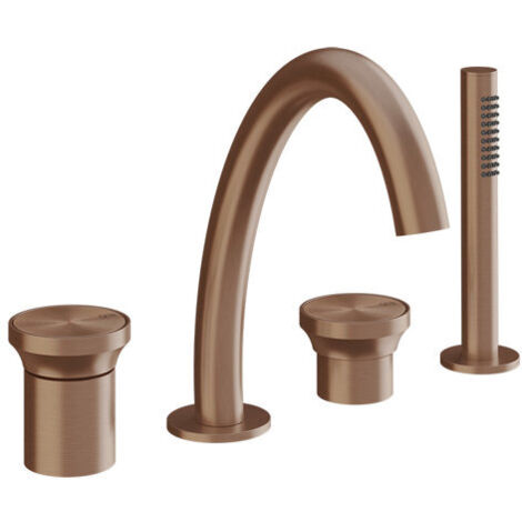 Gessi Origini 4-Loch-Wannenarmatur, mit Auslauf, Umsteller,