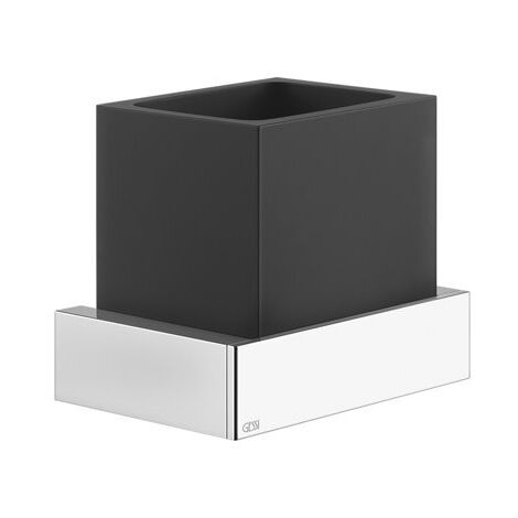 Gessi Rettangolo Accessoires Wand-Glashalter, Becher schwarz,