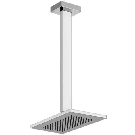 Gessi Rettangolo Deckenbrause antikalk, 216x140 mm mit