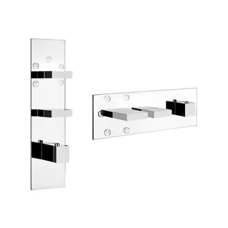 Gessi Rettangolo, Fertigmontageset mit 3 bis 5 Wegen, eine