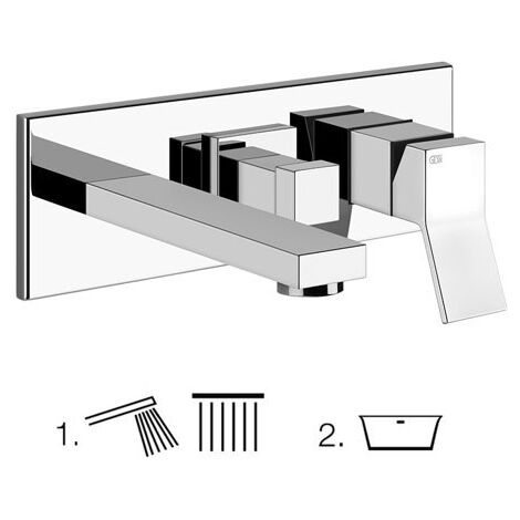 Gessi Rettangolo K, Brause-Fertigmontageset für
