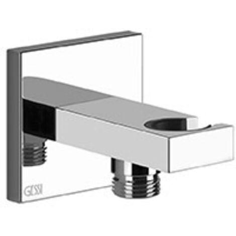 GESSI RETTANGOLO Wandanschlussbogen Rosette 45x60mm chrom