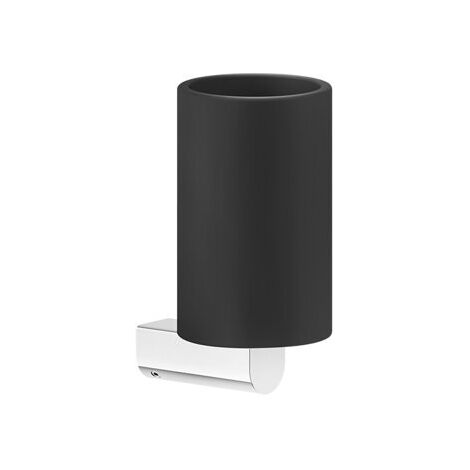 Gessi Rilievo, Becherhalter zur Wandmontage, Becher Schwarz matt,