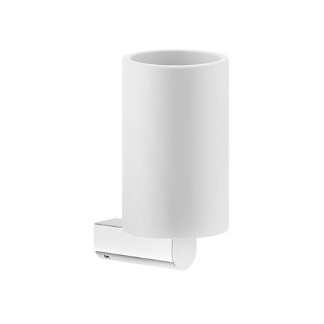 Gessi Rilievo, Becherhalter zur Wandmontage, Becher weiß matt,