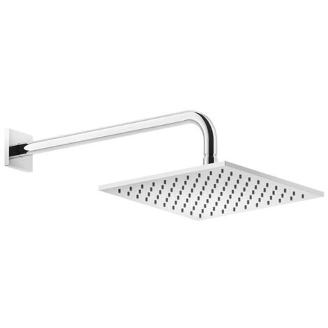 Gessi Rilievo, douche de tête anticalcaire 250x250 mm avec joint