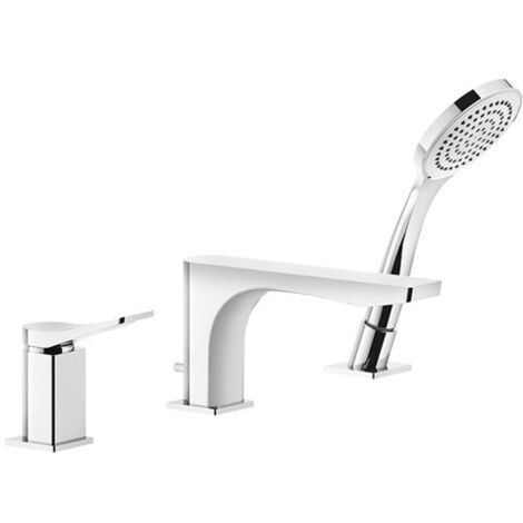 Gessi Rilievo, Dreiloch-Wannenrand-Armatur, integrierter