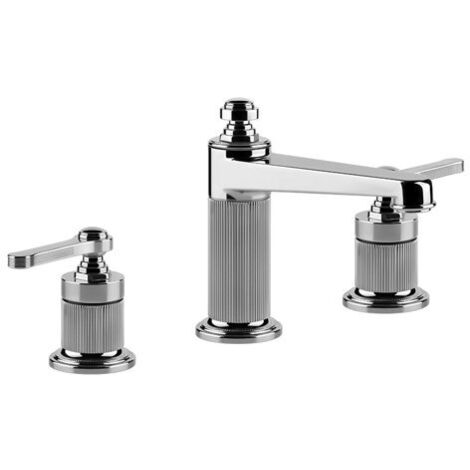 Gessi Venti20 3-Loch-Waschtischarmatur, Ausladung 134mm, Höhe