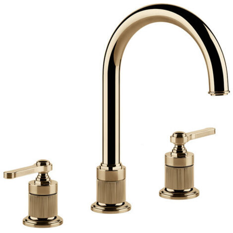 Gessi Venti20 3-Loch-Waschtischarmatur, Ausladung 172mm, mit