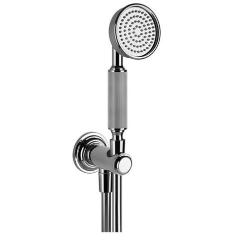 Gessi Venti20 Brause-Set mit Wandanschlussbogen, mit Halterung,