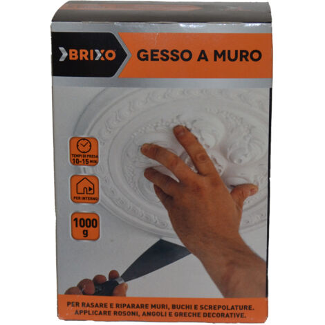 GESSO A MURO BRIXO PER RASARE E RIPARARE KG.1 CONFEZIONE PZ.2