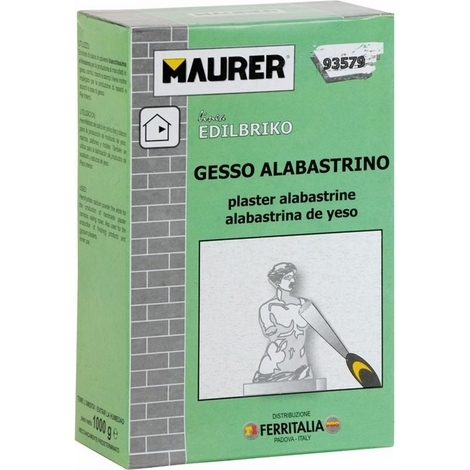 Gesso Alabastrino Maurer 5Kg per la produzione di manufatti in gessi, cornici
