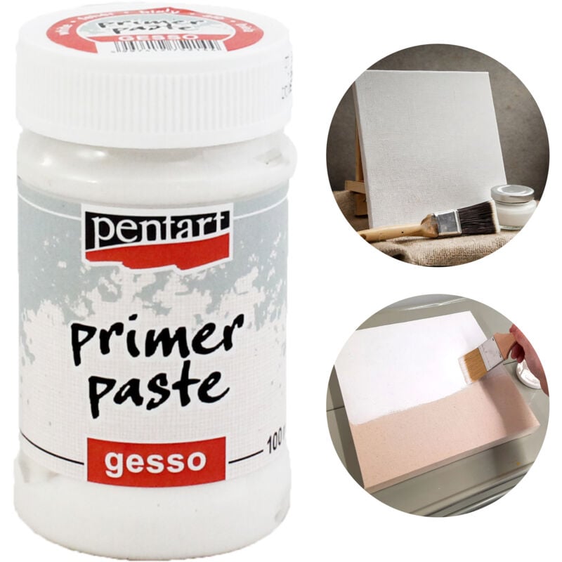 GESSO Apprêt universel pour peinture à l'eau BLANC Pentat 100ml