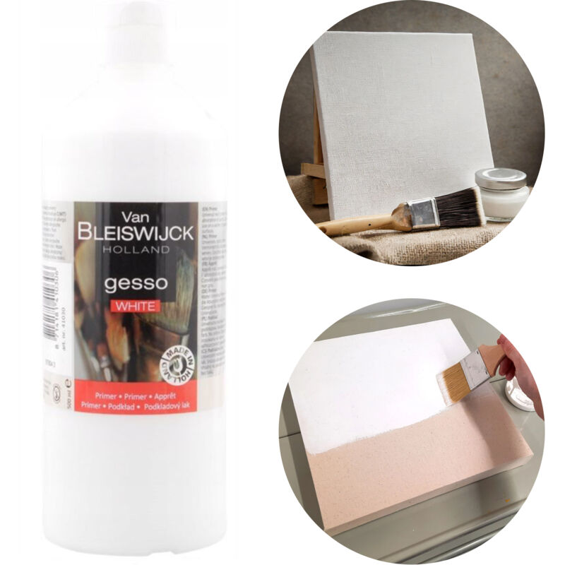 GESSO fond de peinture blanc mat VAN BLEISWIJCK 500ml