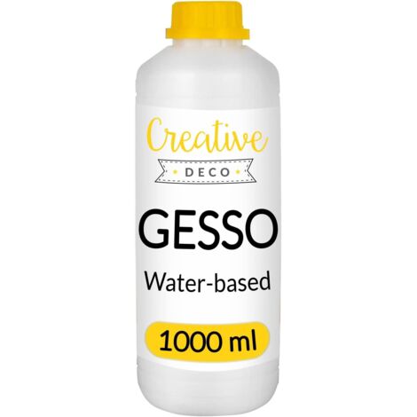 Gesso Primer Undercoat for Wood Paper Glass Transparent 1L
