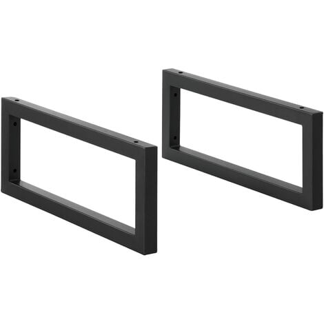 Gestell 2er-Set 50x20cm Schwarz en.casa