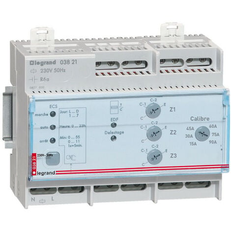 Gestionnaire modulaire pour chauffage électrique fil pilote pour 3 zones 6 modules (003821)