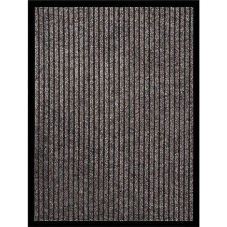 Gestreifte Fußmatte Beige 60x80 cm