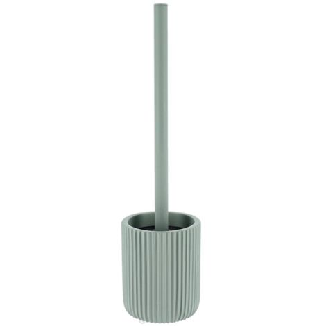 Gestreifte polyresin-wc-bürste - eukalyptusgrün - Tendance