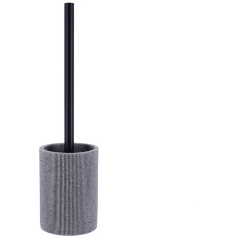 Gestreifte polyresin-wc-bürste - grau - Tendance