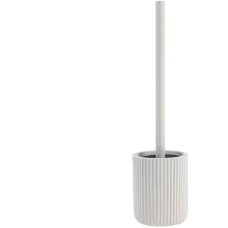 Gestreifte polyresin-wc-bürste - weiss - Tendance