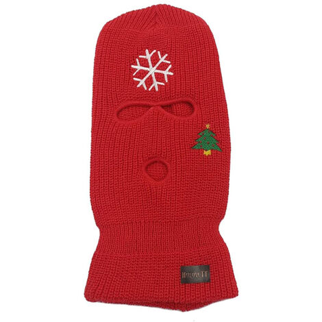Gestrickte Winter-Sturmhaube zum Skifahren und Radfahren – Warmer Vollgesichtsschutz für Damen und Herren