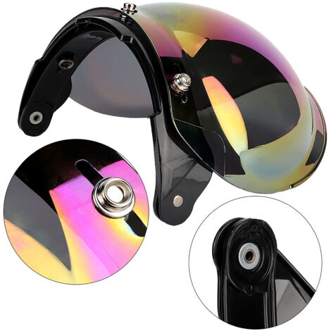 Getöntes, winddichtes Visier für Oldtimer-Motorradhelme mit 3 Clips