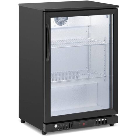 Minibar Kühlschrank Getränkekühlschrank Flaschenkühlschrank Glastür 138L Schwarz 