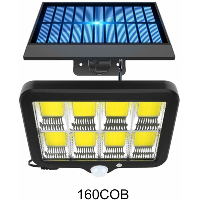 Getrennte Solar-Induktionslampe kaltweißes Licht 128/160COB mit/ohne Controller,160 COB ohne Controller - 160 COB ohne Controller