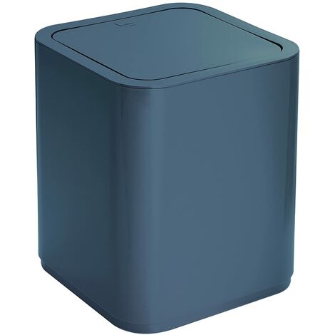 Gettacarte 8 lt d'appoggio in plastica riciclata 6309 Gedy serie SEVENTY Blu Petrolio