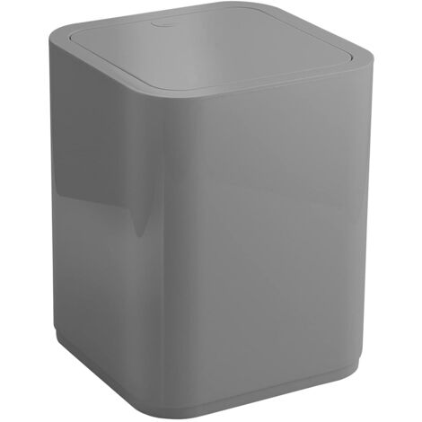Gettacarte 8 lt d'appoggio in plastica riciclata 6309 Gedy serie SEVENTY Grigio