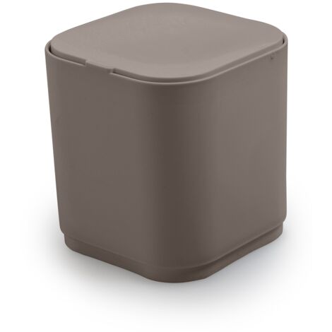 Gettacarte 8 lt d'appoggio in plastica riciclata 6309 Gedy serie SEVENTY Tortora