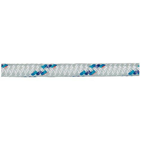 GEWA-Corde en fibre, cordage tressé diam. 8 mm, L 25 m, bleu-blanc