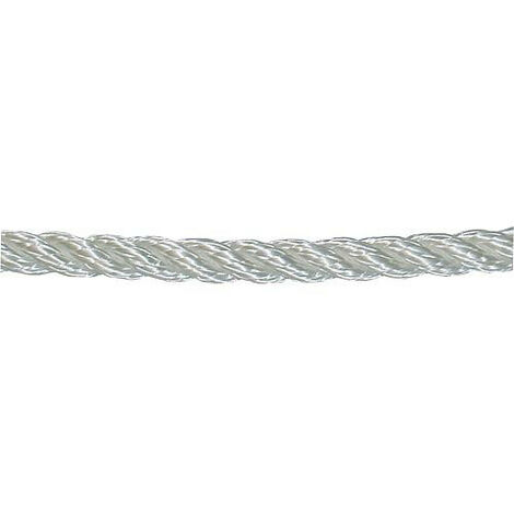 GEWA-Corde en fibre polyamide tourné diam. 4mm, L 100 m, blanc