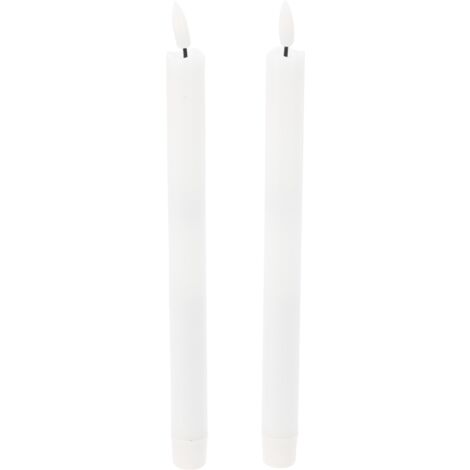Gewachste LED-Tischkerzen, 25 cm