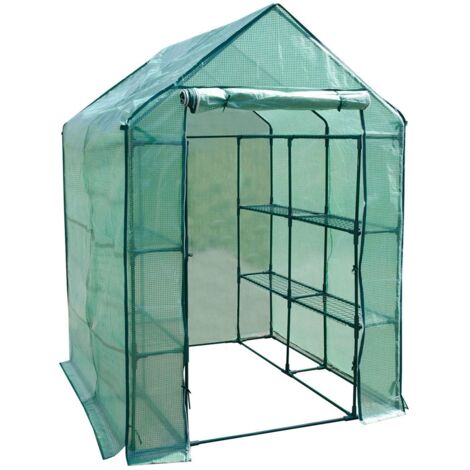 Gewächshaus Biotopia Ca. 2 m² 143 x 143 x 195 cm + 12 Regalgitterböden