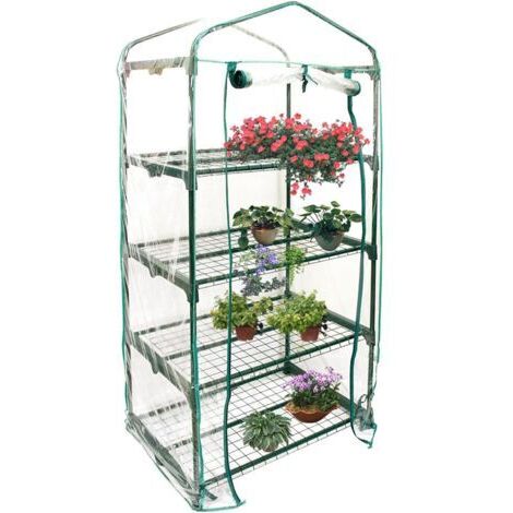 Gewächshaus ohne Regal, Rolltor, Gartengewächshaus, Haus für den Anbau, Hausgarten, Tomatenpflanzung, Gemüse, Gewächshaus, Transparente PVC-Abdeckung für Garten, Balkon, Aluminiumgewächshaus