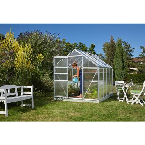 Gewächshaus Vitavia Comet 5000,Aluminium eloxiert+ Polycarbonat 4 mm, 195x257 H197cm,von Ezooza