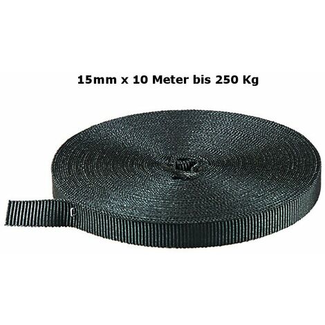 Gewebe- Montageband Nagelband schwarz 15mm x 10m reißfest bis 250kg