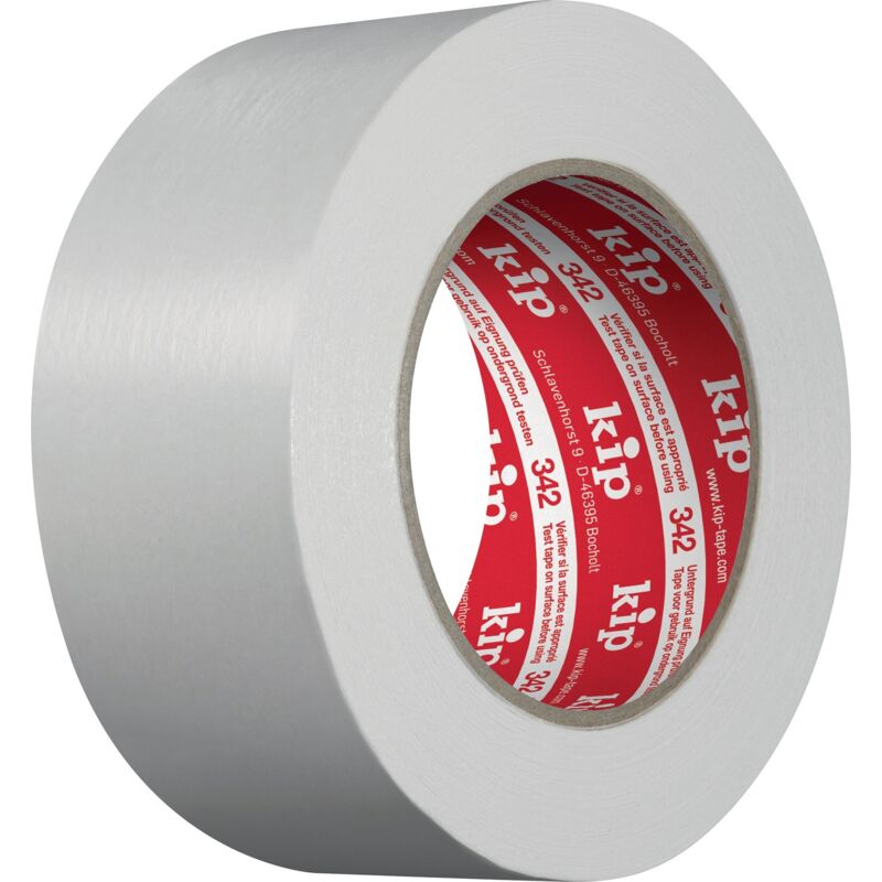 KIP - Gewebeteppichband 342 L.25m B.50mm weiß Rl.