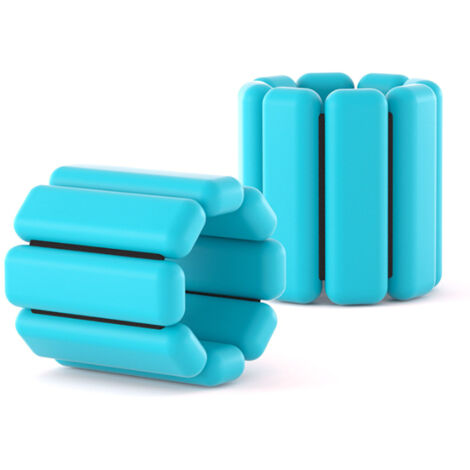 Gewichtetes Silikon-Armband und -Fußkettchen – 900 g – Fitness, Schwimmen, Yoga – Für Damen und Herren – Blau