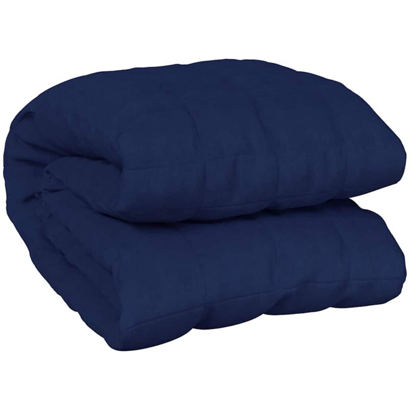 Vidaxl Gewichtsdecke Blau 200x200 Cm 9 Kg Stoff