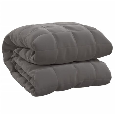 Gewichtsdecke Grau 155x220 cm 11 kg Stoff vidaXL