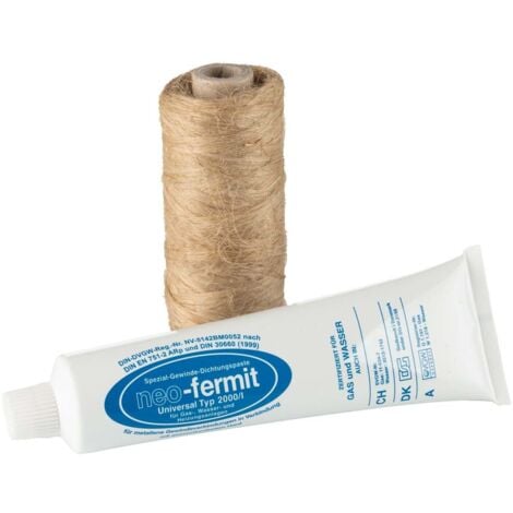 Gewinde-Dicht-Set Dichtungshanf 80g Spule und Neo Fermit Dichtungspaste 150g