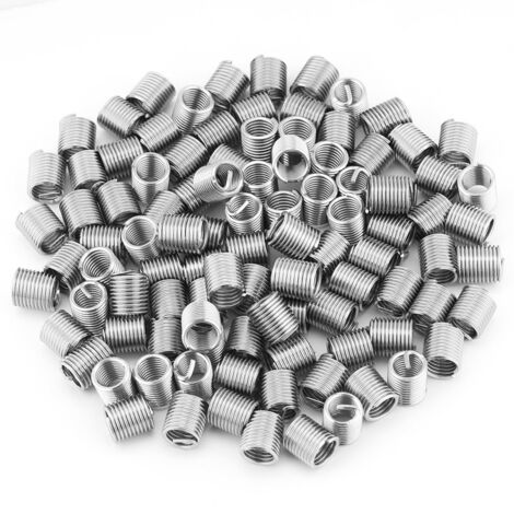 [Gewindeeinsätze] Gewindeeinsätze M8 x 1,25 x 16 mm, Edelstahl 304, 100 Stück