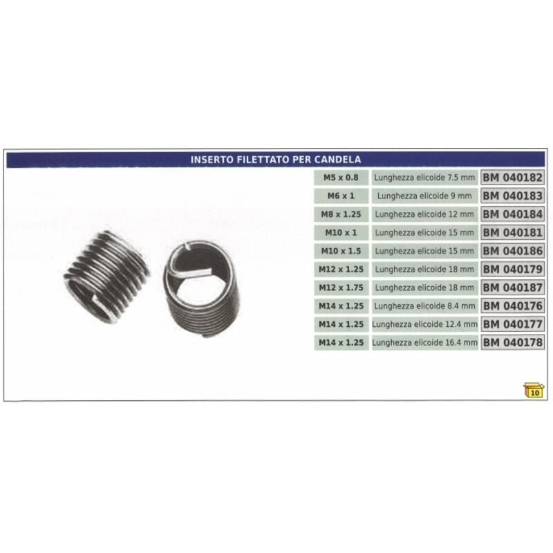 Image of Newgarden - Gewindeeinsatz für Zündkerze M12 x 1,25 Wendellänge 18 mm Best.-Nr. 040179